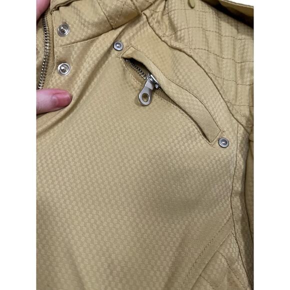 NILS Ski Womens Full Zip Hooded Insulated Coat Jacket Winter Size 12 Gold - Picture 6 of 16